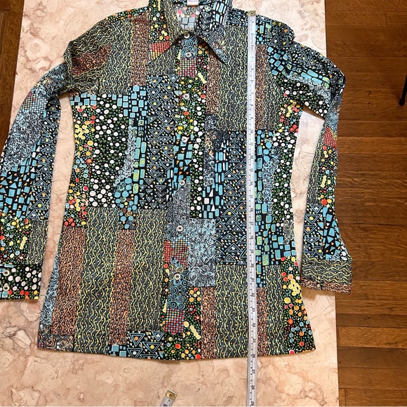 Vintage SKYR 70s Dagger Collar Blouse Size Medium - Picture 15 of 16